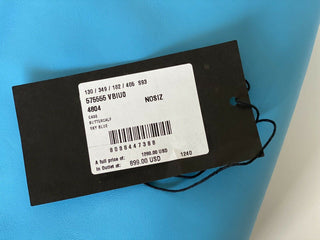 NWT 1280 $ Bottega Veneta Leder Sky Blue Medium Kulturbeutel 575555 IT 