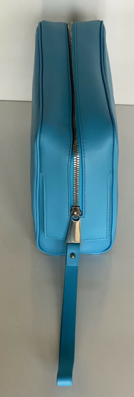 NWT $1280 Bottega Veneta Leather Sky Blue Medium Toiletry Case Pouch 575555 IT