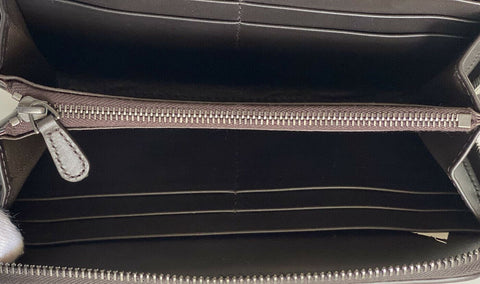 NWT $800 Кожаный кошелек Bottega Veneta Intrecciato на молнии Espresso 114076 IT 