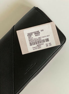 NWT 720 $ Bottega Veneta Continental Zip Around Lederbrieftasche Schwarz 573431 Italien 