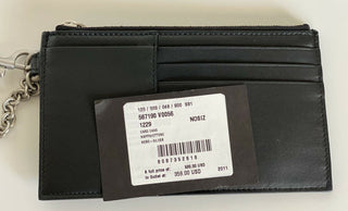 Neu mit Etikett: 500 $ Bottega Veneta Herren-Kartenetui aus Leder mit Kette, Schwarz 567190 Hergestellt in Italien