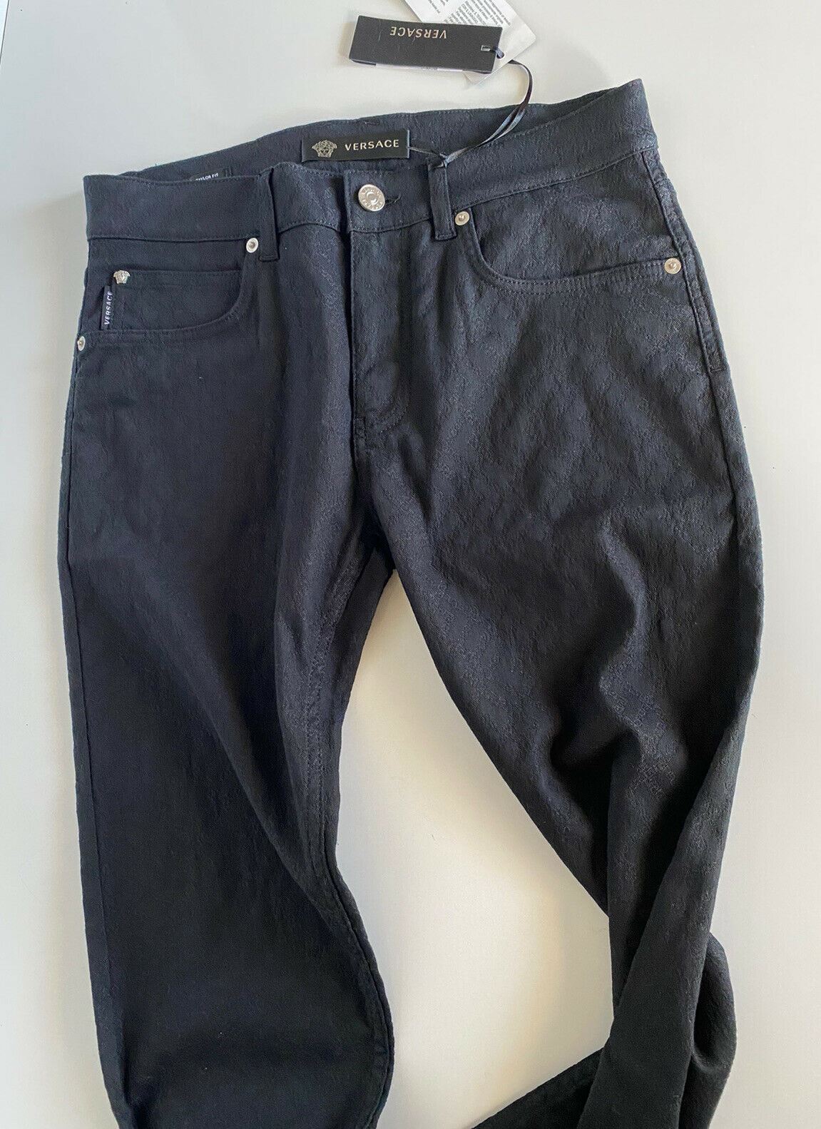 NWT $695 Versace Men's Denim Black Jeans Size 30 US A81832 Made in Italy