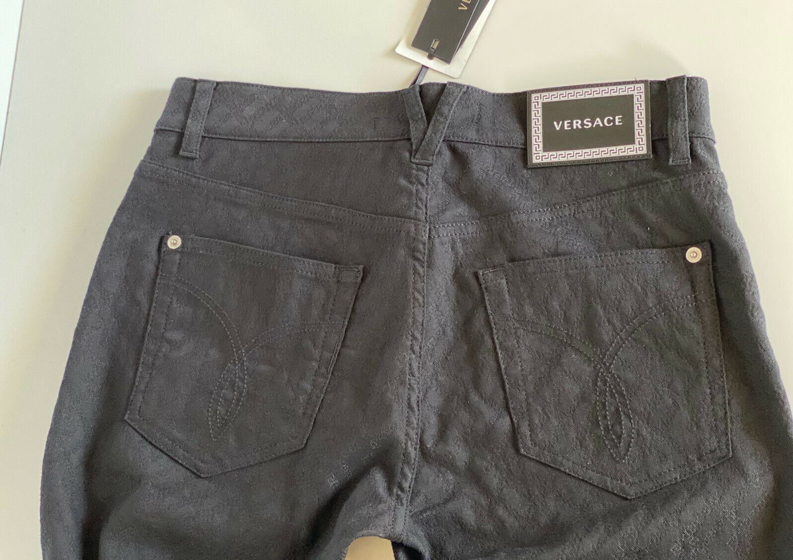 NWT $695 Versace Men's Denim Black Jeans Size 30 US A81832 Made in Italy