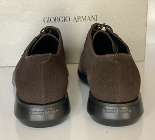 NIB 795 $ Giorgio Armani Braune Derby-Schnürschuhe für Herren 7,5 US (40,5) IT X2C629