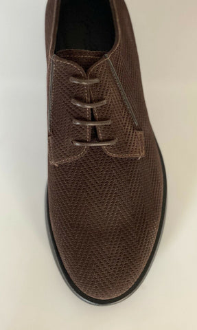 NIB $795 Giorgio Armani Men’s Brown Derby Laced Shoes 7.5 US (40.5) IT X2C629