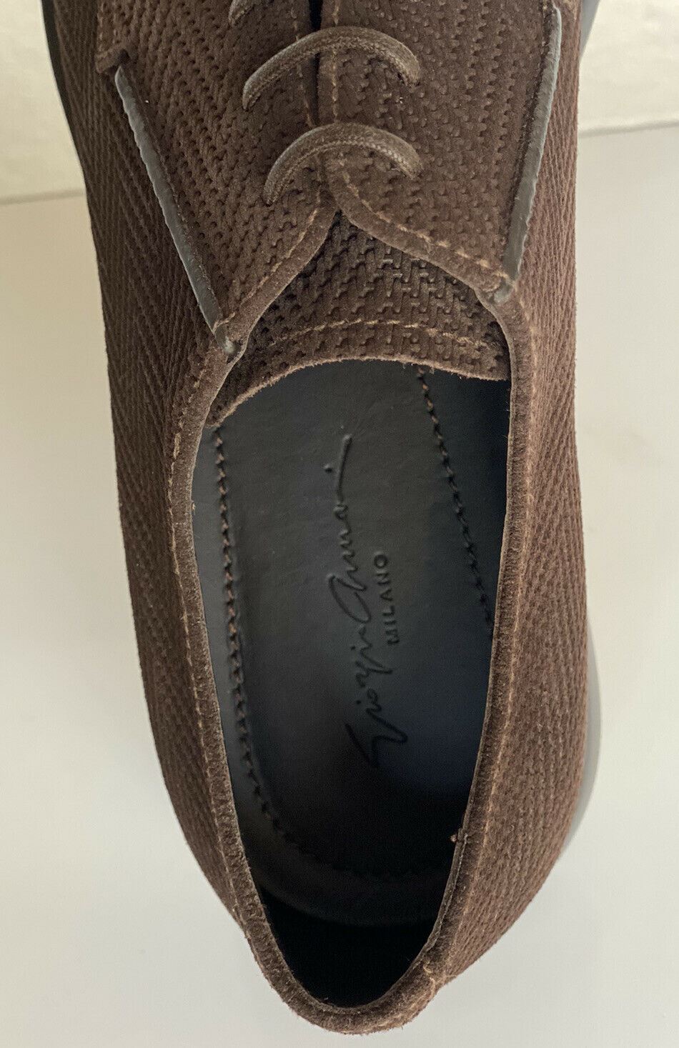 NIB $795 Giorgio Armani Men’s Brown Derby Laced Shoes 7.5 US (40.5) IT X2C629