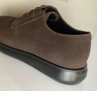 NIB 795 $ Giorgio Armani Braune Derby-Schnürschuhe für Herren 7,5 US (40,5) IT X2C629
