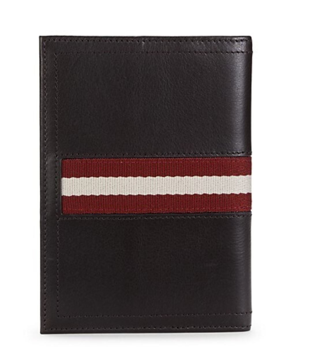 NWT Bally Trevor Striped Leather Bifold Passport Wallet 6233885