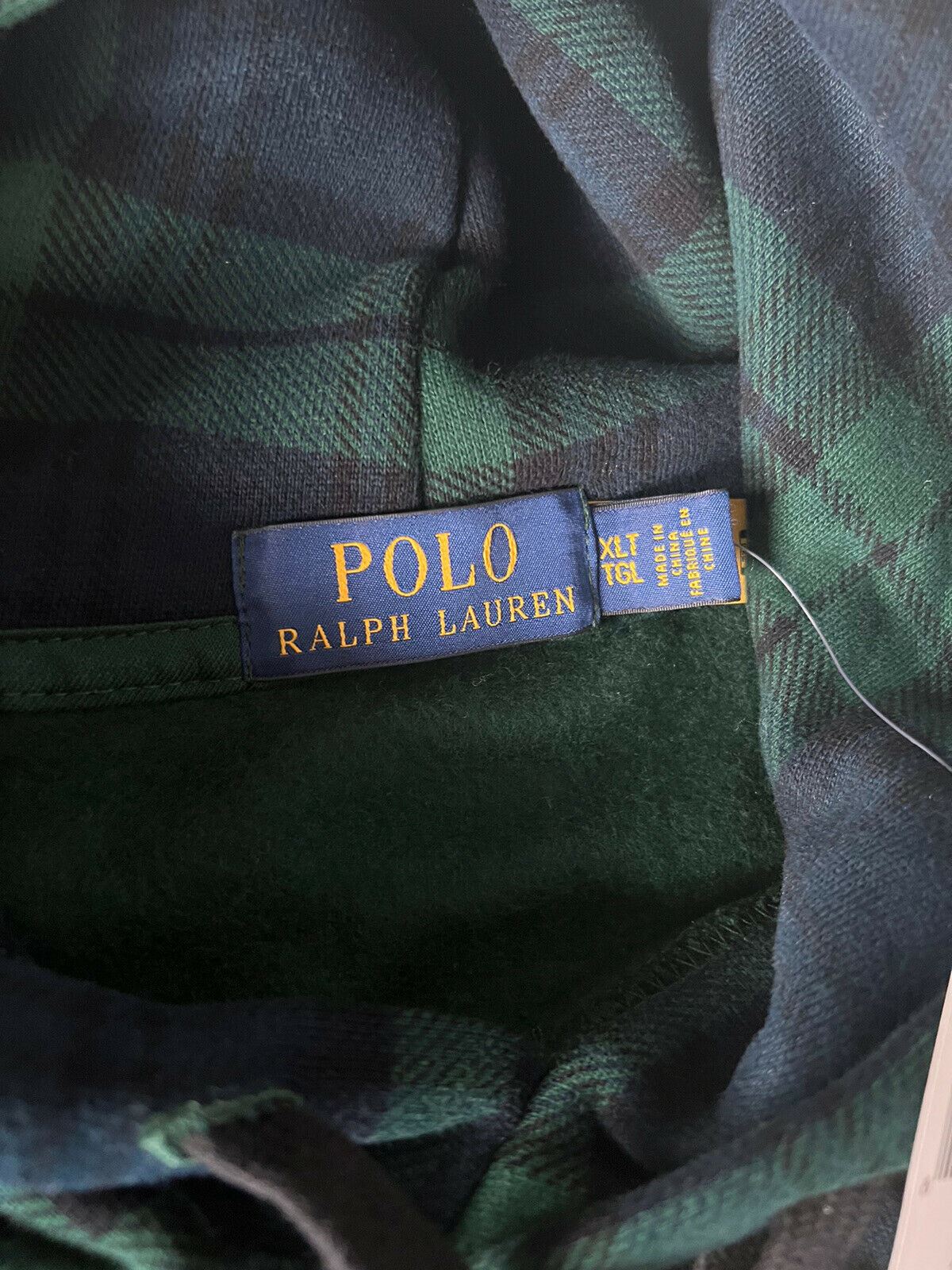 NWT $228 Polo Ralph Lauren Long Sleeve Bear Sweater with Hoodie Green XLT/TGL