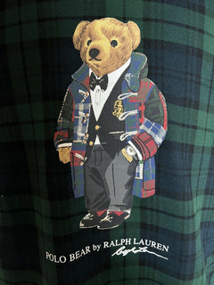 Neu mit Etikett: Polo Ralph Lauren Langarm-Bärenpullover mit Kapuze, Grün, 3XLT/3TGL 