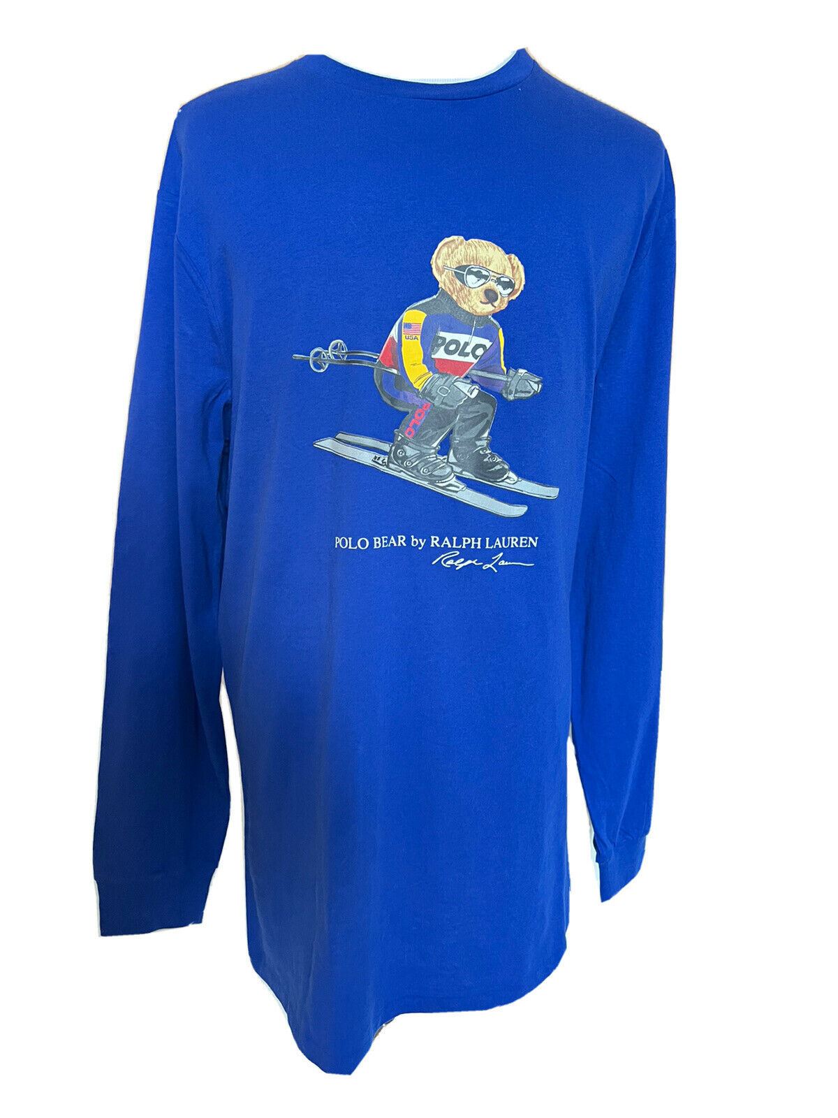 NWT $75 Polo Ralph Lauren Long Sleeve Bear T-Shirt Blue 3XB