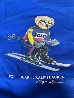 Neu mit Etikett: Polo Ralph Lauren Langarm-T-Shirt mit Bärenmuster, Blau, 3XB 