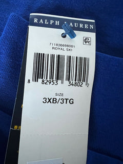 Neu mit Etikett: Polo Ralph Lauren Langarm-T-Shirt mit Bärenmuster, Blau, 3XB 