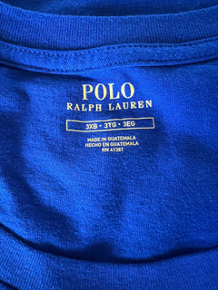 Neu mit Etikett: Polo Ralph Lauren Langarm-T-Shirt mit Bärenmuster, Blau, 3XB 