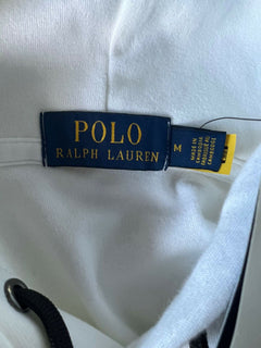 Neu mit Etikett: 168 $ Polo Ralph Lauren Langarmpullover mit Kapuze Weiß M 