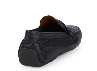 Neue 330 $ Bally Herren-Fahrerschuhe aus strukturiertem Leder, Schwarz, 11,5 US, hergestellt in Italien 