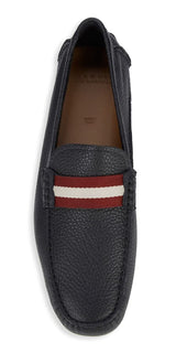 Neue 330 $ Bally Herren-Fahrerschuhe aus strukturiertem Leder, Schwarz, 11,5 US, hergestellt in Italien 
