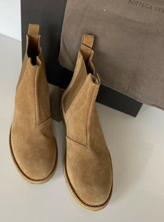NIB 820 $ Bottega Veneta braune Kalbsleder-Stiefeletten 10 US (43 Euro) 312345 IT 