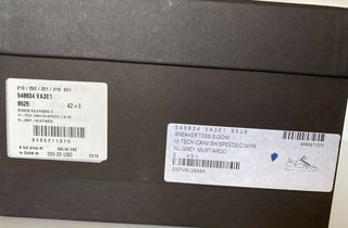 NIB 650 $ Bottega Veneta Herren-Sneaker aus Segeltuch in Grau/Grün 9,5 US (42,5 Eu) 548834 