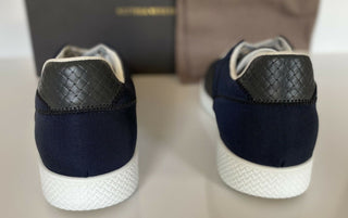 NIB $ 650 Bottega Veneta Herren-Sneaker aus Segeltuch in Grau/Blau 9 US (42 Eu) 548834 IT 