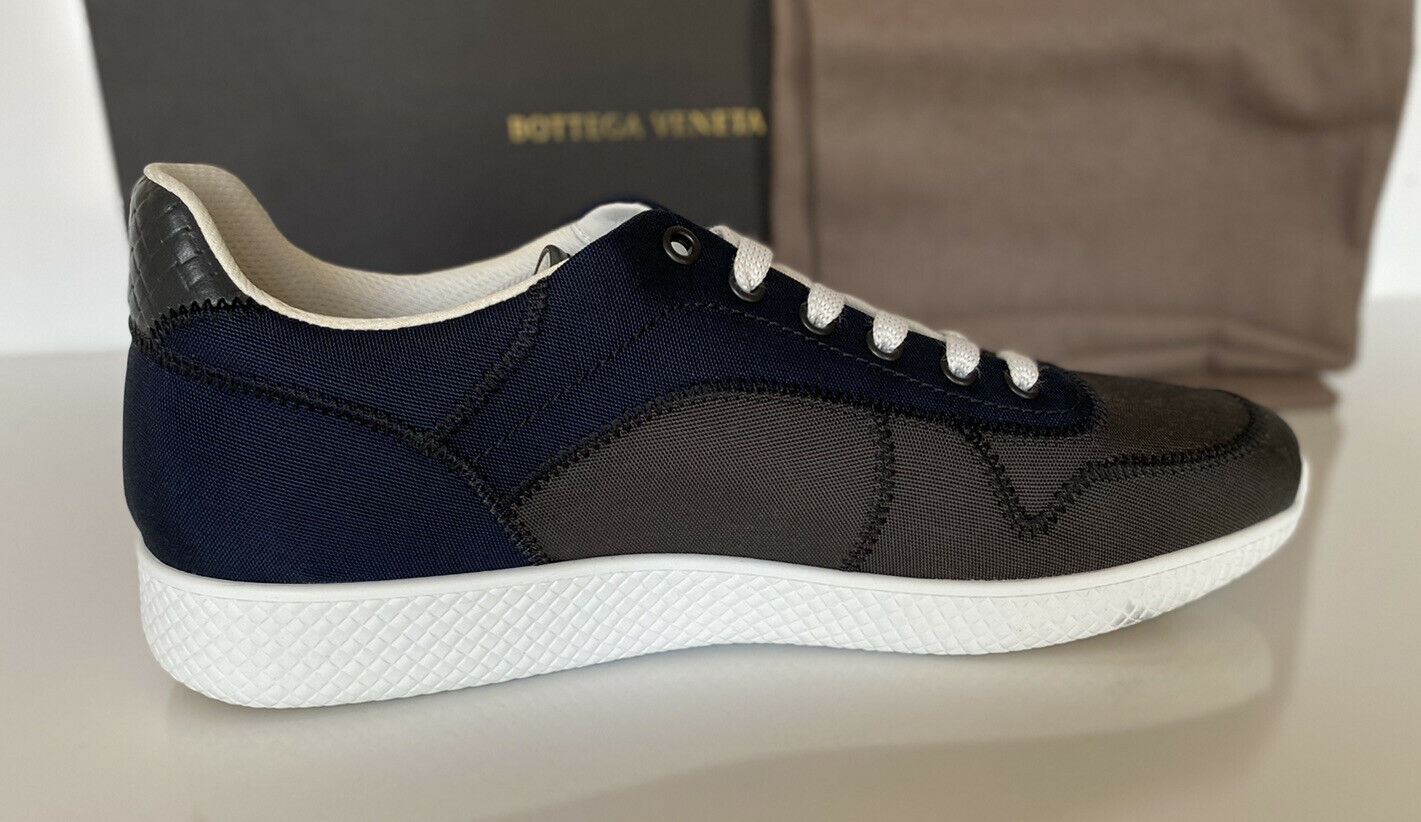 NIB $ 650 Bottega Veneta Herren-Sneaker aus Segeltuch in Grau/Blau 9 US (42 Eu) 548834 IT 