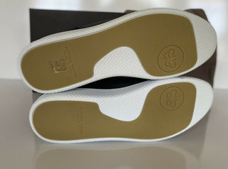 NIB $ 650 Bottega Veneta Herren-Sneaker aus Segeltuch in Grau/Blau 9 US (42 Eu) 548834 IT 