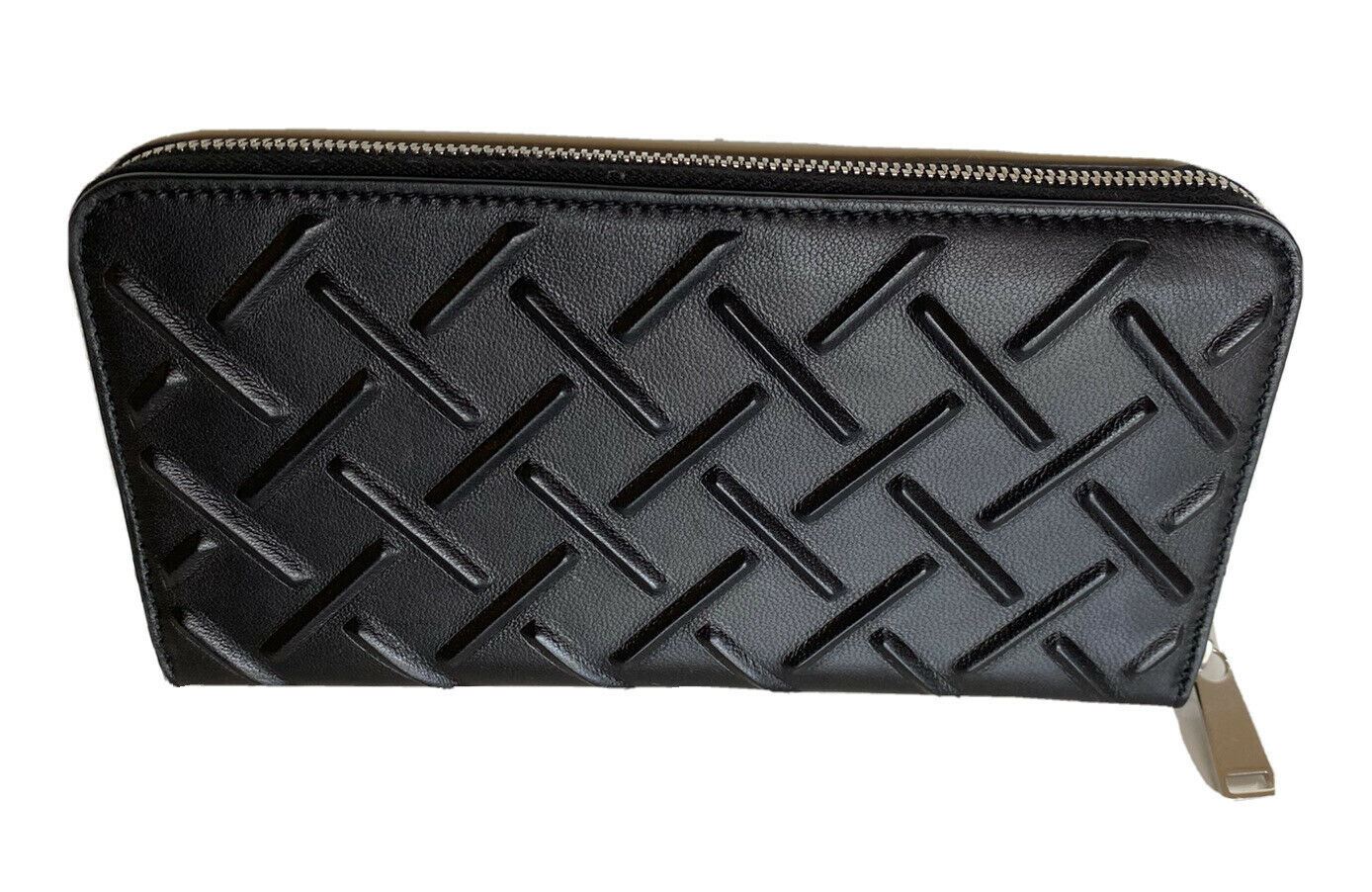 NWT $740 Bottega Veneta Nappa19 Zip Around Leather Wallet Black 593217 Italy