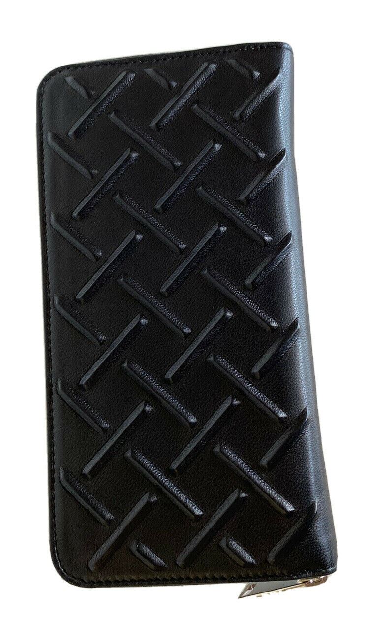 NWT $740 Bottega Veneta Nappa19 Zip Around Leather Wallet Black 593217 Italy