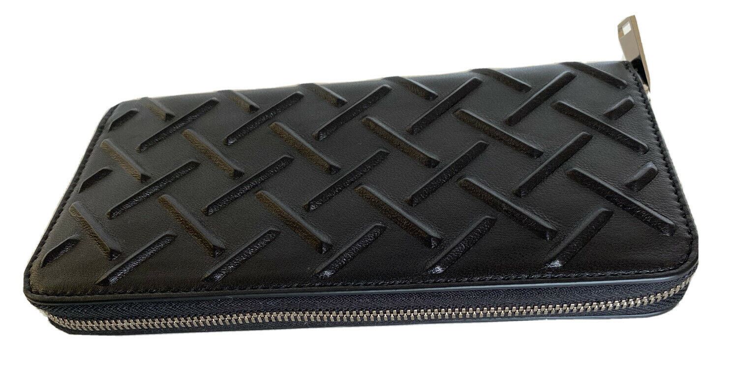 NWT $740 Bottega Veneta Nappa19 Zip Around Leather Wallet Black 593217 Italy