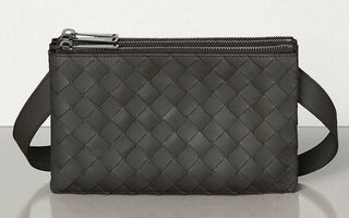 Neu mit Etikett: 1650 $ Bottega Veneta Intrecciato Leder 3 in 1 Umhängetasche Graphit 609692