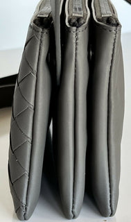 Neu mit Etikett: 1650 $ Bottega Veneta Intrecciato Leder 3 in 1 Umhängetasche Graphit 609692