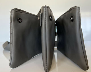 Neu mit Etikett: 1650 $ Bottega Veneta Intrecciato Leder 3 in 1 Umhängetasche Graphit 609692