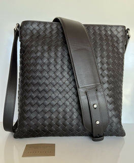 NWT 1850 $ Bottega Veneta Leder Intrecciato Expresso Umhängetasche Italien 577534