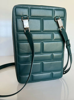 NWT 2290 $ Bottega Veneta Nappaleder Teal Modern Umhängetasche Italien 596730 