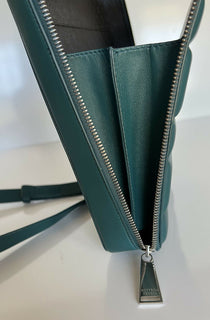 NWT 2290 $ Bottega Veneta Nappaleder Teal Modern Umhängetasche Italien 596730 