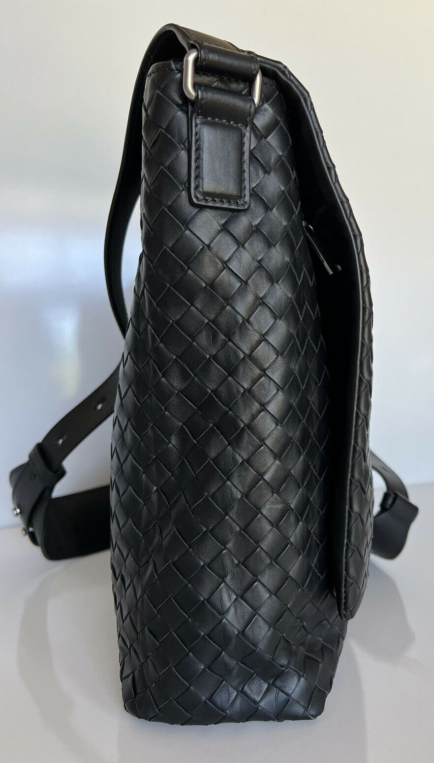 NWT $3000 Bottega Veneta Leather Intrecciato Black Crossbody Bag Italy 577538