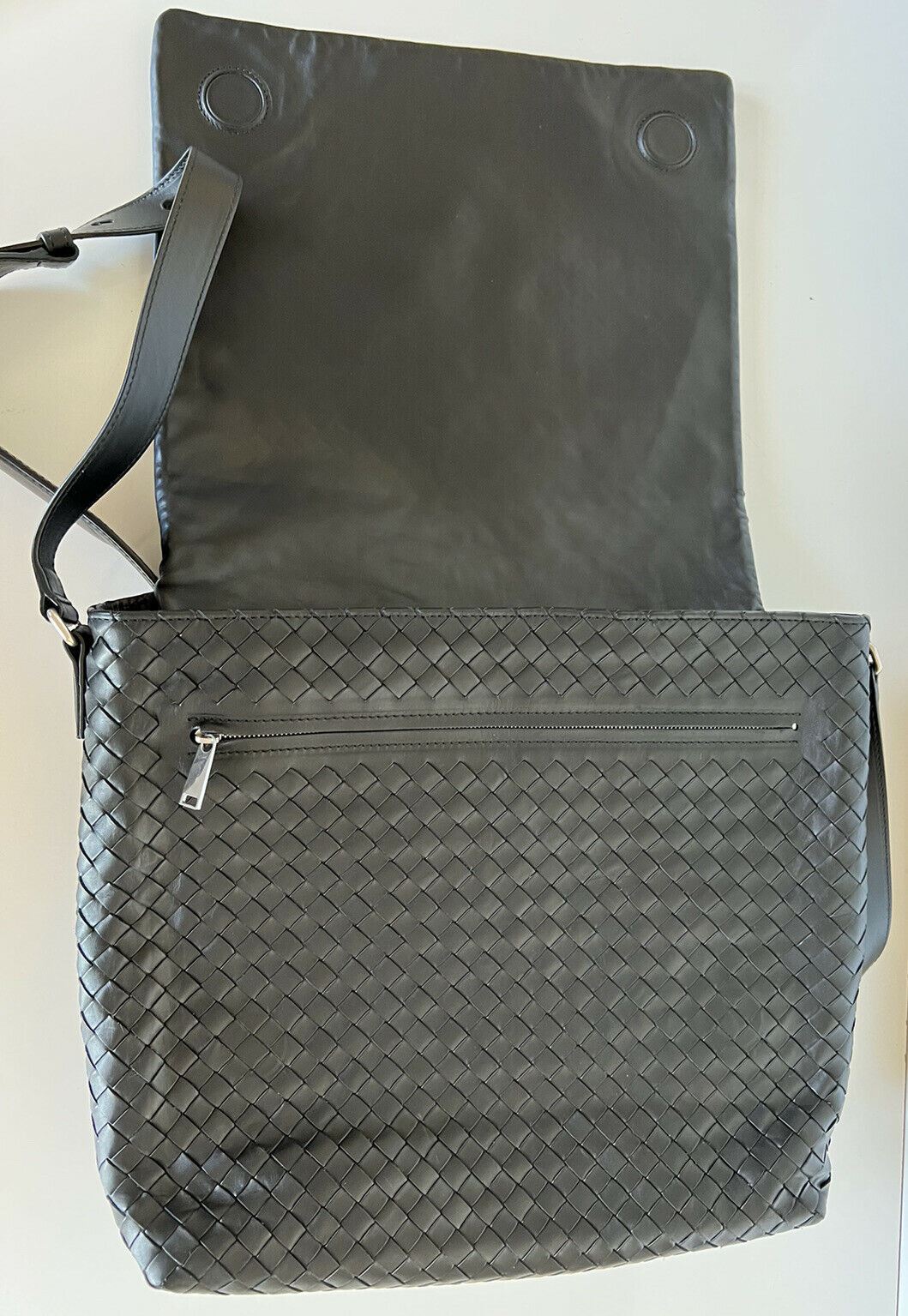 NWT $3000 Черная кожаная сумка через плечо Bottega Veneta Intrecciato Италия 577538 