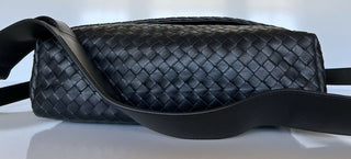 NWT 3000 $ Bottega Veneta Leder Intrecciato Schwarze Umhängetasche Italien 577538 