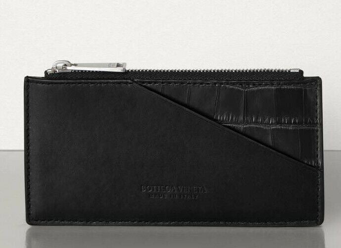 NWT $630 Bottega Veneta Men's Zip-fastening Wallet Leather and Alligator 618956