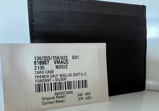 Neu mit Etikett: 540 $ Bottega Veneta Herren-Kartenetui aus Leder und Alligatorleder Schwarz 618957 Italien