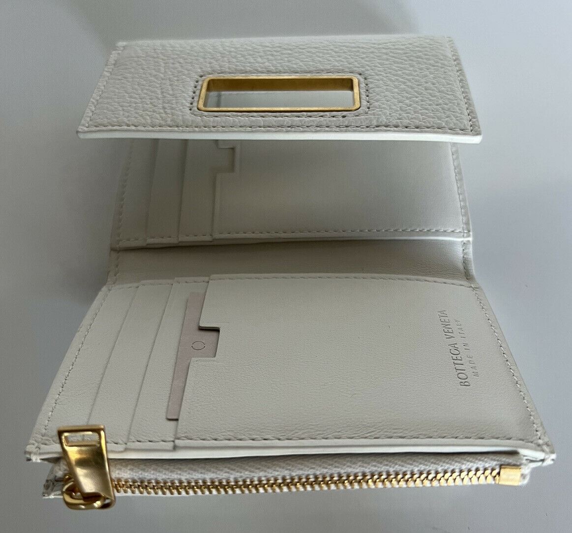 NWT $600 Bottega Veneta Women's White Wallet 629554 Made in Italy