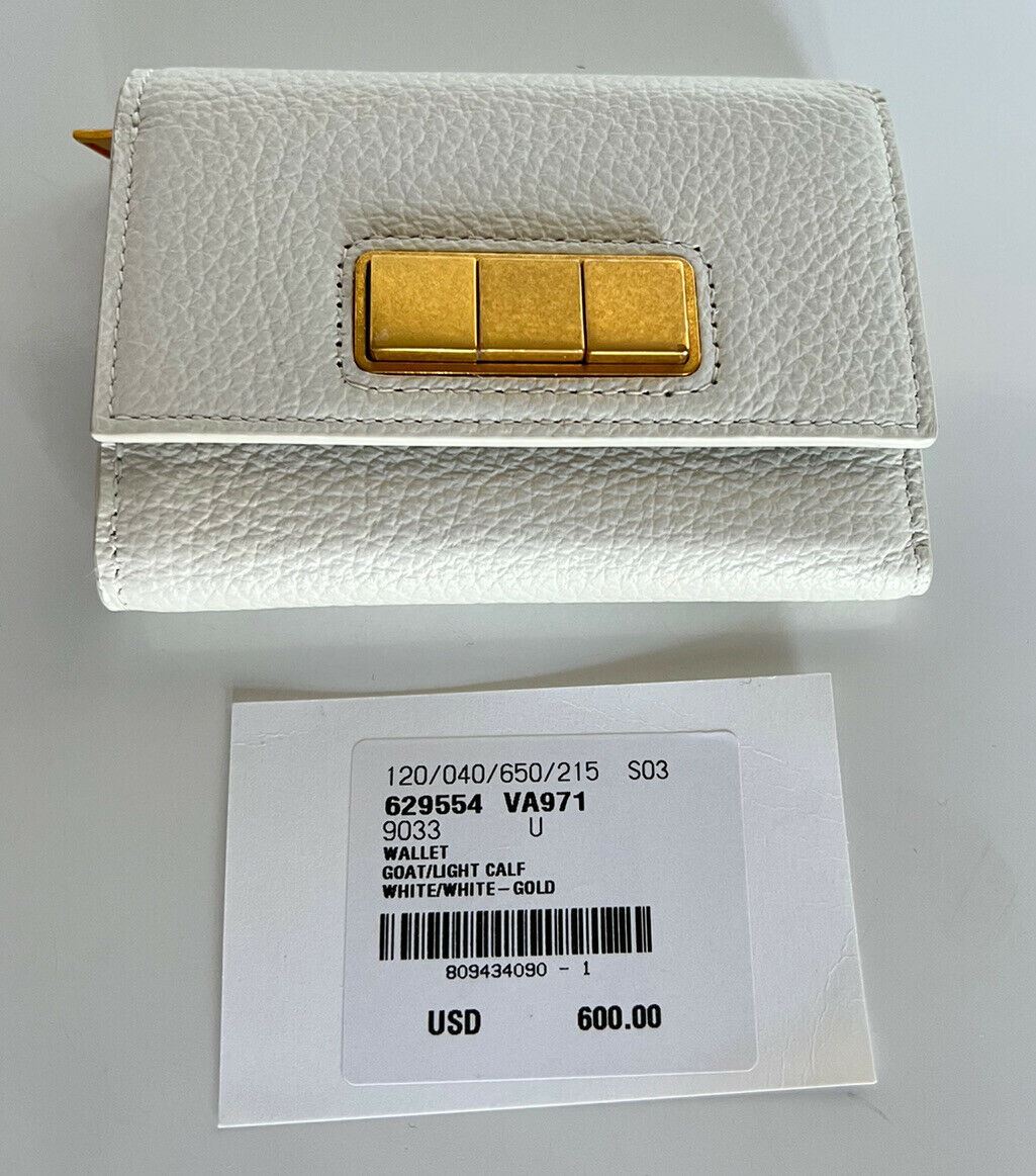 Женский белый кошелек Bottega Veneta NWT, 600 долларов США 629554, сделано в Италии 