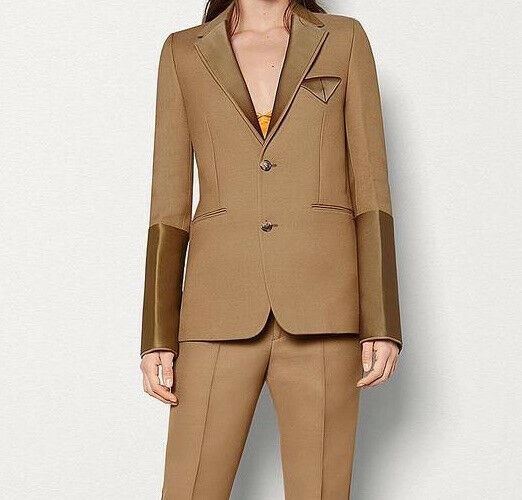 Neu mit Etikett: 2.880 $ Bottega Veneta Damen-Einreiherjacke in Kamel/Karamell, 42 US