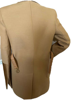 Neu mit Etikett: 2.880 $ Bottega Veneta Damen-Einreiherjacke in Kamel/Karamell, 42 US