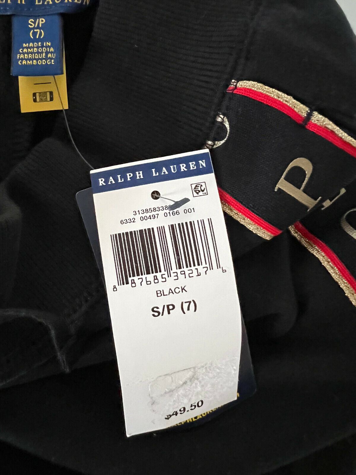 NWT Polo Ralph Lauren Boy's Black Pant S (7)
