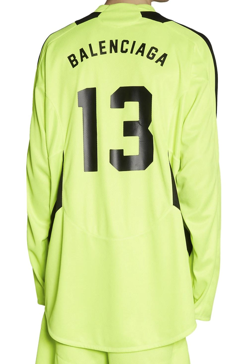 NWT 1190 $ Balenciaga Langarm-Fußball-T-Shirt Gelb XL Hergestellt in Portugal 