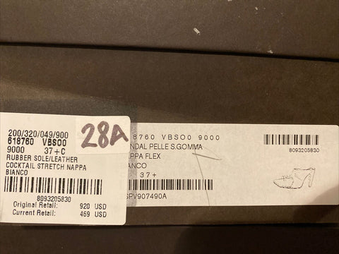 NIB $920 Bottega Veneta Leather Mules with High Vamp White Shoes 7.5 US 618760