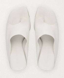 NIB $ 920 Bottega Veneta Ledermules mit hohem Schaft, weiße Schuhe 8 US 618760 