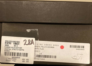NIB $ 920 Bottega Veneta Ledermules mit hohem Schaft, weiße Schuhe 8 US 618760 