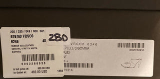 NIB $ 920 Bottega Veneta Ledermules mit hohem Vamp Orange Schuhe 40 US 618760 